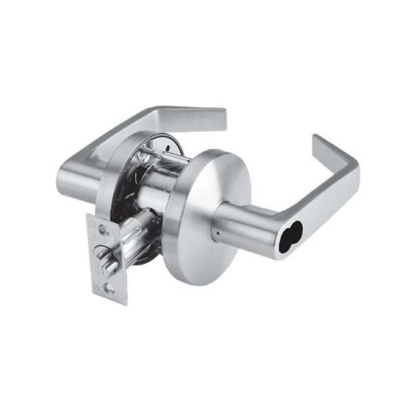 Dorma Grade 2 Cylindrical Lock, 70-Classroom, LR-Lever, Satin Chrome, 2-3/4 Inch Backset, SFIC Less C570-J-LRC-626